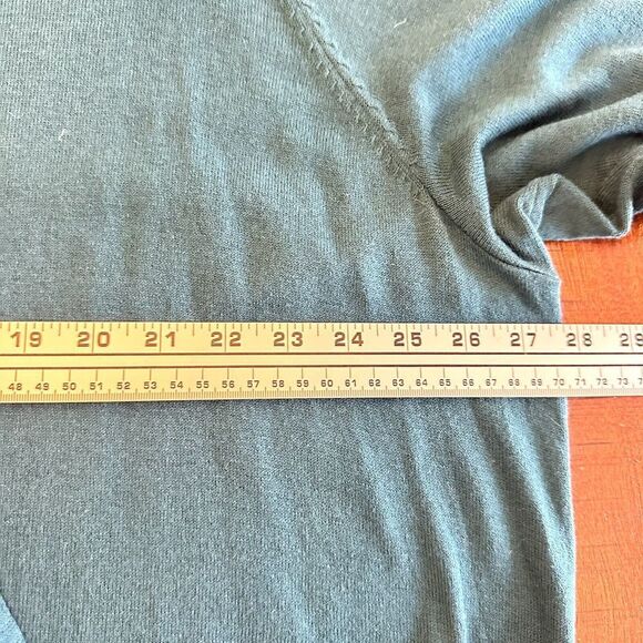 J Jill Women's 4X Cross-over Tie Front Persian Blue Teal Cotton Blend Sweater - Picture 11 of 16